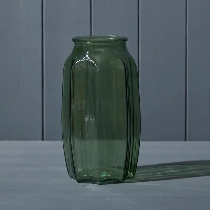 Vintage grønn glassvase – Satchville