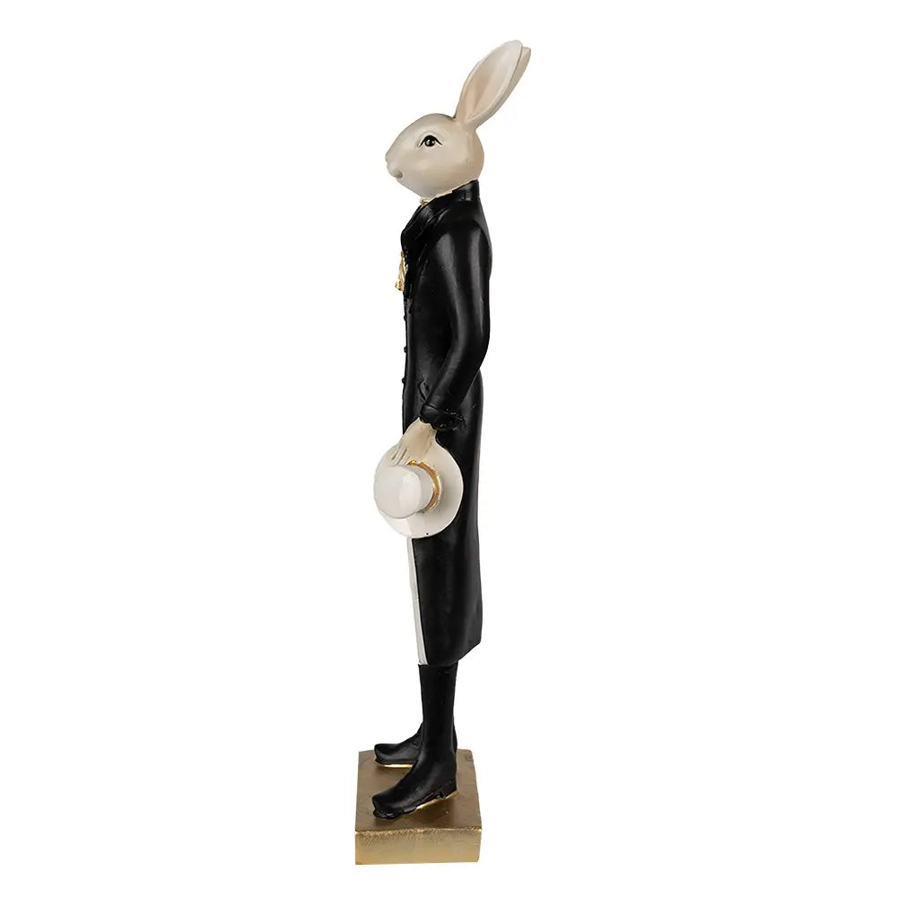 Kaninfigur 34 cm – Beige/Sort