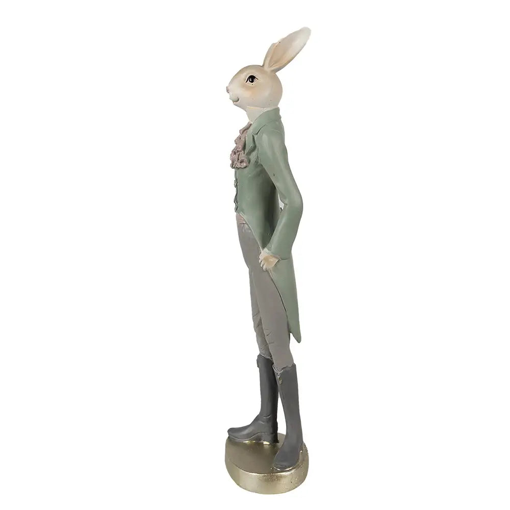 Kaninfigur 20 cm – Beige/Grønn
