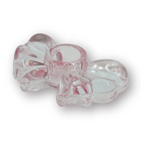 Sløyfe lysestake i glass