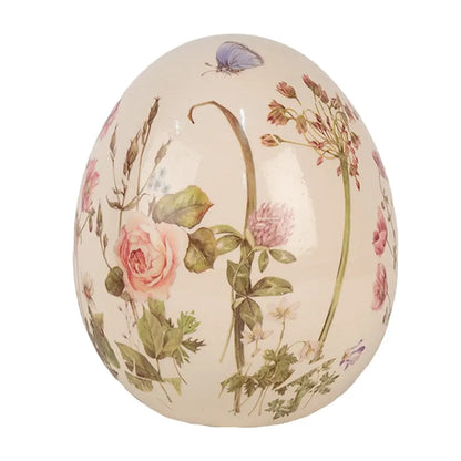 Dekoregg Ø 14 x 16 cm – Beige/Rosa Keramikk