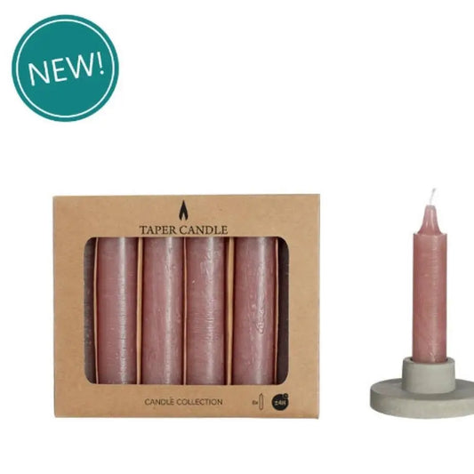 Kronelys – H11 cm, sett med 6 (knyttet med liten sløyfe)