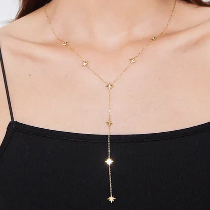 Langt Halskjede med Stjerner