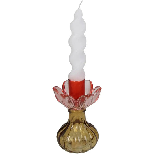Candle Stick Flowers Glass