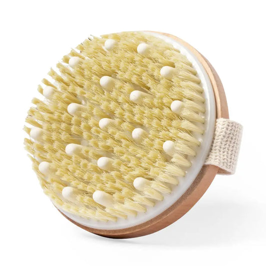 Eksfolierende Massasje­børste – Naturlig tre med stropp