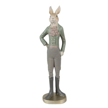 Kaninfigur 20 cm – Beige/Grønn