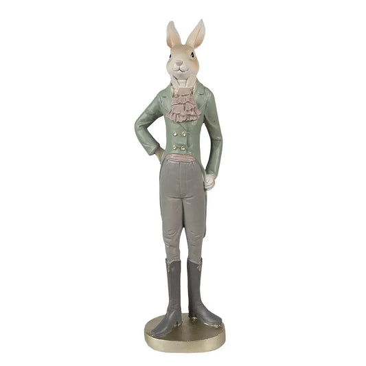 Kaninfigur 20 cm – Beige/Grønn