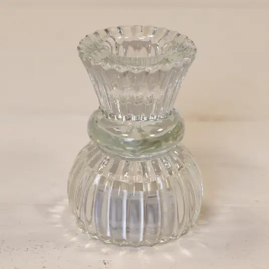 To-veis Lysestake i Klart Glass