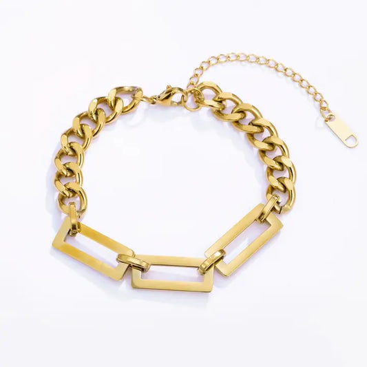 Stainless steel kjedearmbånd