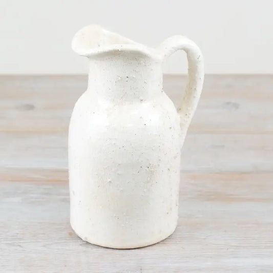 Håndlaget dekorativ vase i varme jordtoner – 23 cm