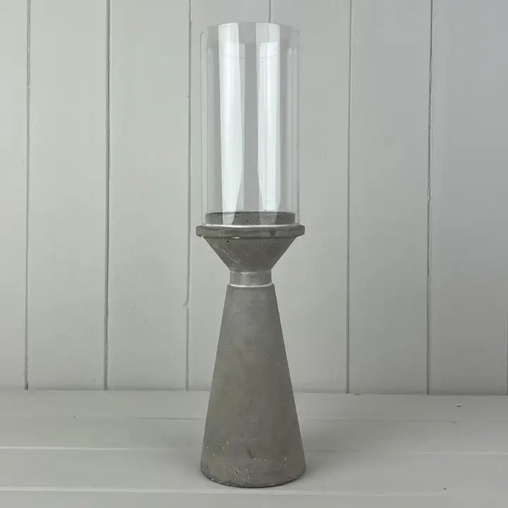 Lysestake med glasskuppel H20,5 cm