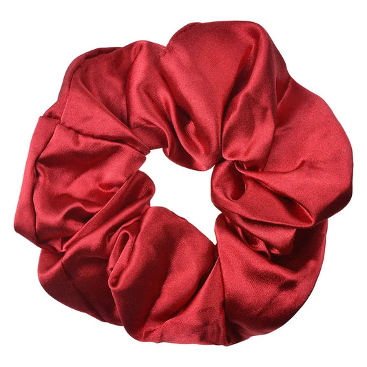 Hårstrikk / Scrunchie – Rød (Ø 10 cm)