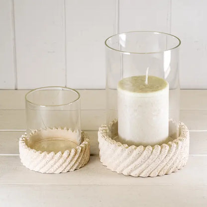 Stormlykt i sandteksturert glass – stor