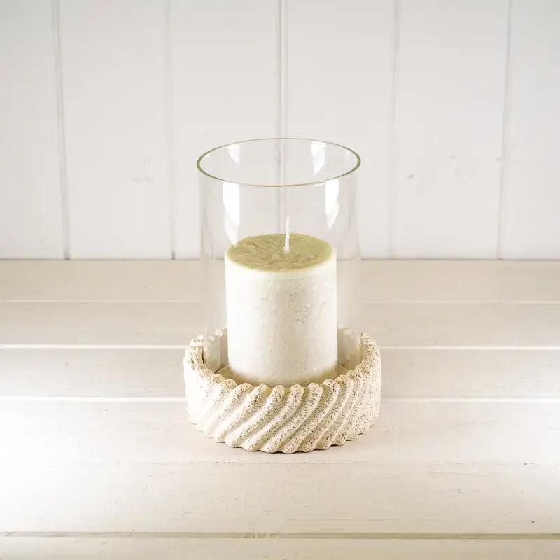 Stormlykt i sandteksturert glass – stor