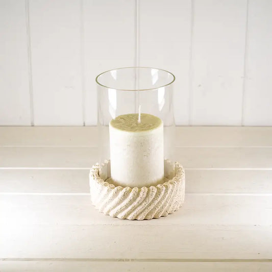 Stormlykt i sandteksturert glass – stor