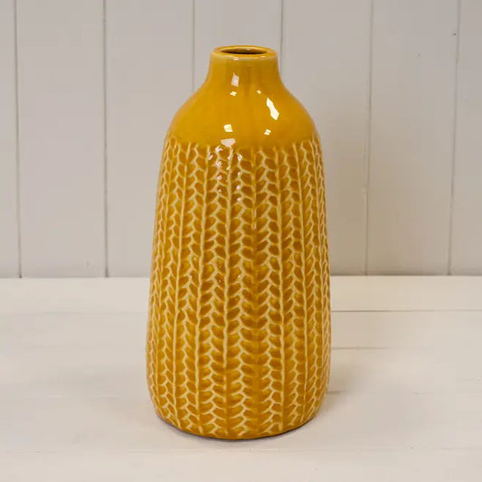 Gul Keramikkvase