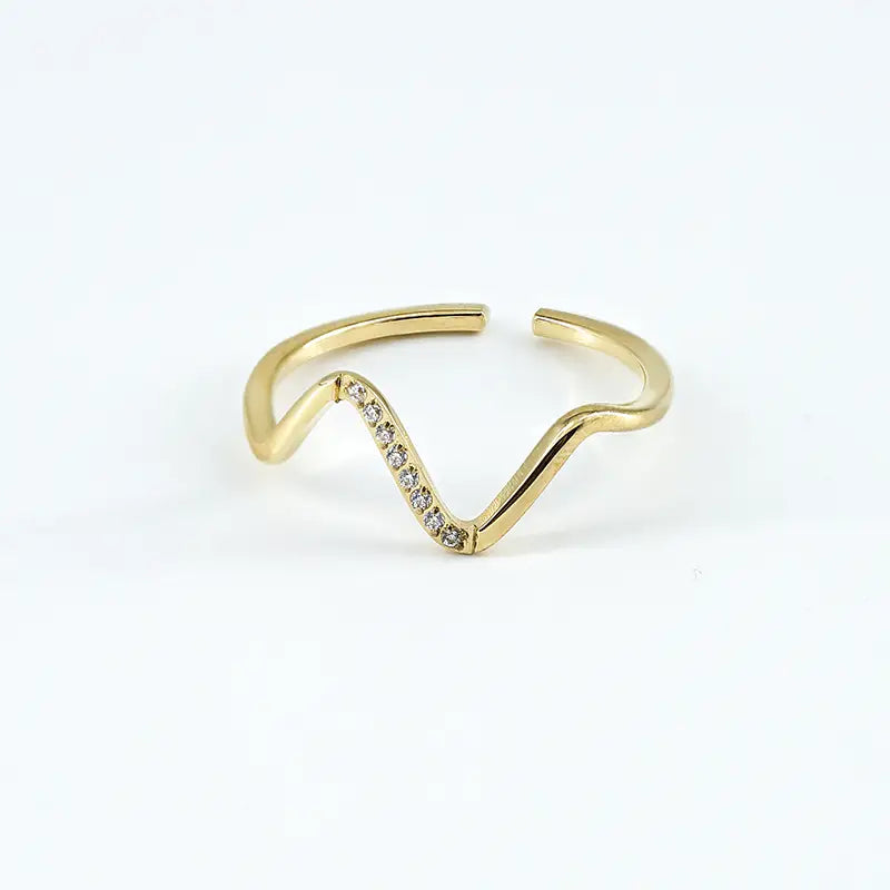 Ring med bue og strass