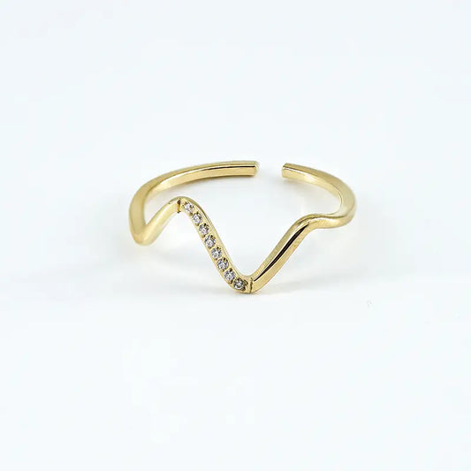 Ring med bue og strass