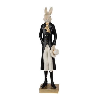 Kaninfigur 34 cm – Beige/Sort