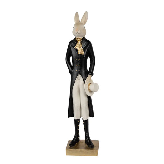 Kaninfigur 34 cm – Beige/Sort